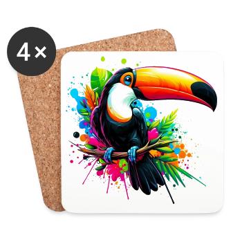 Toucan - Coasters (set of 4) - white - Front