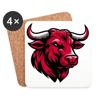Bull - Coasters (set of 4) - white - Front