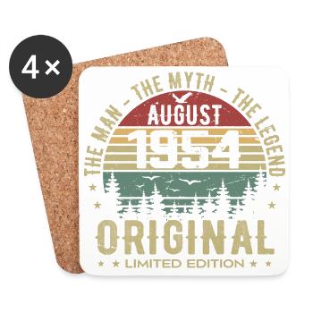Legend Since Aug 1954 Birthday Gift 1954 - Coasters (set of 4) - white - Front