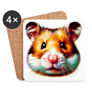 Hamster - Coasters (set of 4) - white - Front