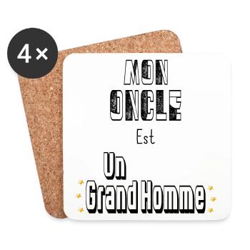 Mon Oncle Est Un Grand Homme - Dessous de verre (lot de 4) - blanc - Devant