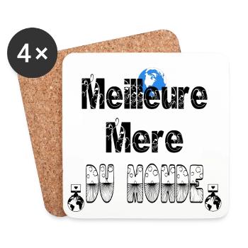 Meilleure Mère du Monde - Dessous de verre (lot de 4) - blanc - Devant