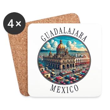 Guadalajara Mexiko Reise Design - Untersetzer (4er-Set) - Weiß - Vorne