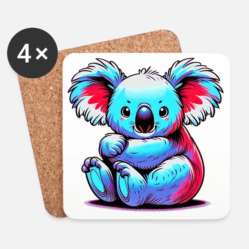 Koala - Untersetzer (4er-Set) - Weiß