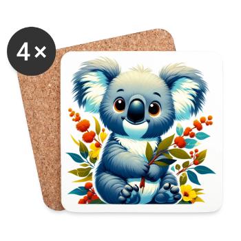 Koala - Untersetzer (4er-Set) - Weiß - Vorne
