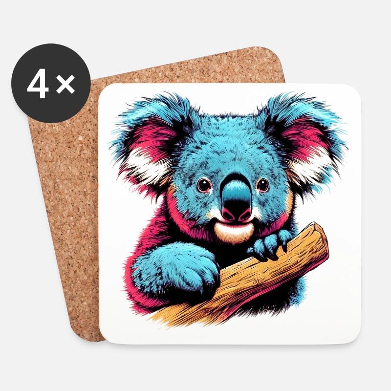 Koala - Untersetzer (4er-Set) - Weiß