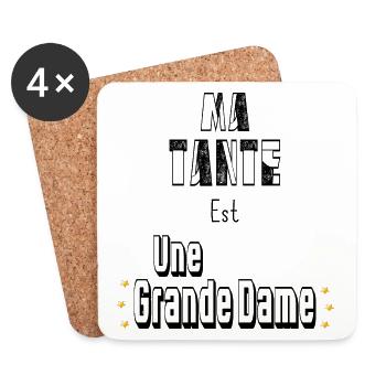 Ma Tante Est Une Grande Dame - Dessous de verre (lot de 4) - blanc - Devant