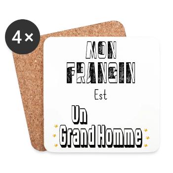 Mon Frangin Est Un Grand Homme - Dessous de verre (lot de 4) - blanc - Devant