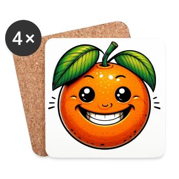 Orange Orange - Coasters (set of 4) - white - Front