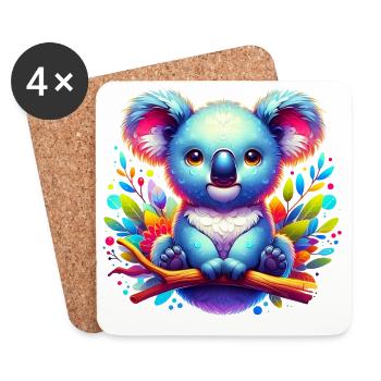 Koala - Coasters (set of 4) - white - Front