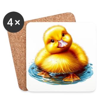 Duckling Duck Duck Duck - Coasters (set of 4) - white - Front
