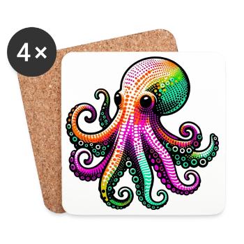 Octopus - Coasters (set of 4) - white - Front