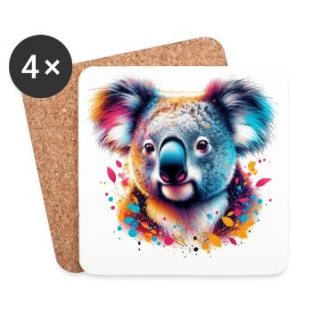 Koala - Coasters (set of 4) - white - Front