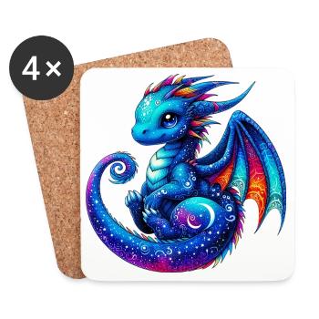 Dragon - Coasters (set of 4) - white - Front