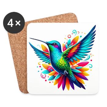 Hummingbird - Coasters (set of 4) - white - Front
