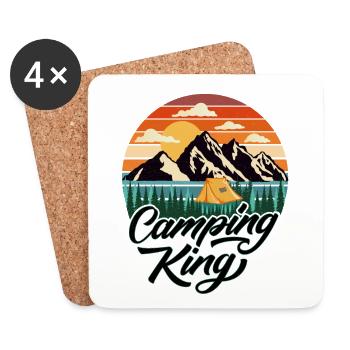 Camping King - Coasters (set of 4) - white - Front