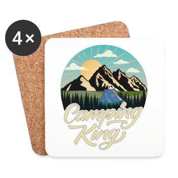 Camping - Coasters (set of 4) - white - Front