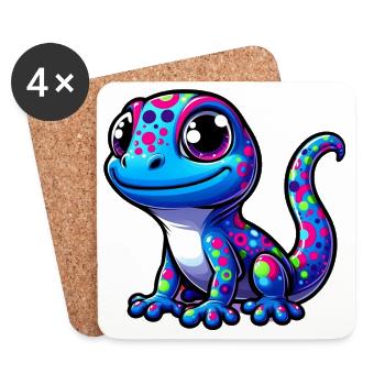 Gecko - Coasters (set of 4) - white - Front