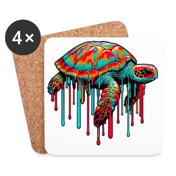 Turtle - Coasters (set of 4) - white - Front