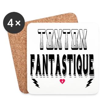 Tonton Fantastique - Dessous de verre (lot de 4) - blanc - Devant