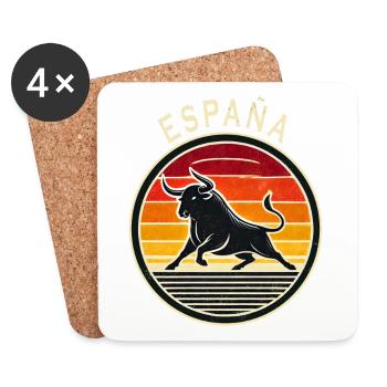 Spain Taurus Design - Coasters (set of 4) - white - Front