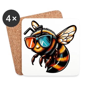 Bee - Coasters (set of 4) - white - Front