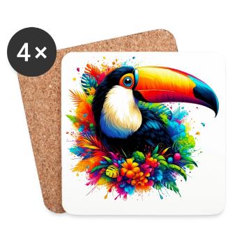 Toucan - Coasters (set of 4) - white - Front