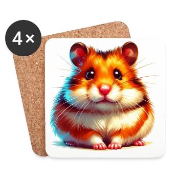 Hamster - Coasters (set of 4) - white - Front