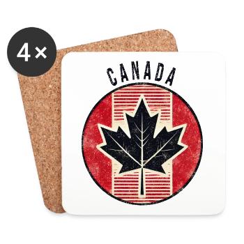 Canada maple leaf design - Coasters (set of 4) - white - Front