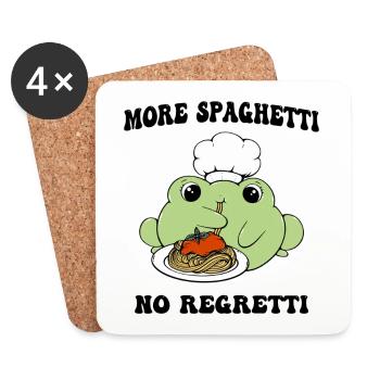 Chef Frog Pasta Delight - Coasters (set of 4) - white - Front