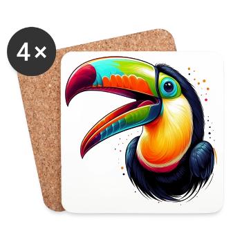 Toucan - Coasters (set of 4) - white - Front