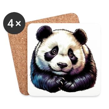 Panda - Coasters (set of 4) - white - Front