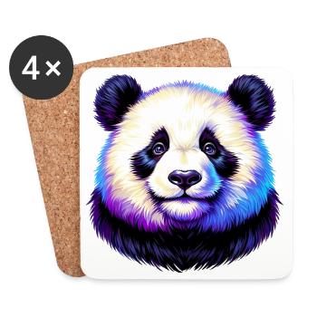 Panda - Untersetzer (4er-Set) - Weiß - Vorne