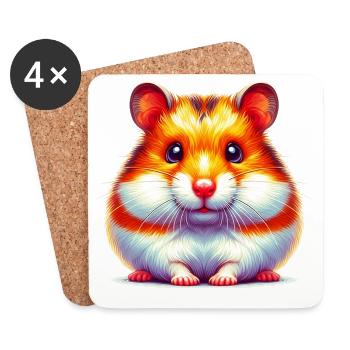 Hamster - Coasters (set of 4) - white - Front