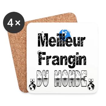 Meilleur Frangin du Monde - Dessous de verre (lot de 4) - blanc - Devant