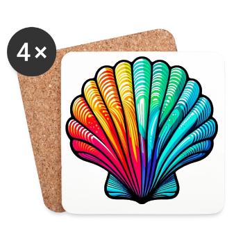Shell - Coasters (set of 4) - white - Front