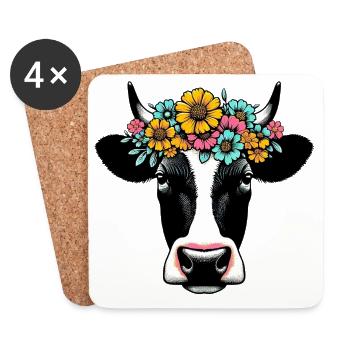 Cow - Coasters (set of 4) - white - Front