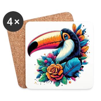 Toucan - Coasters (set of 4) - white - Front