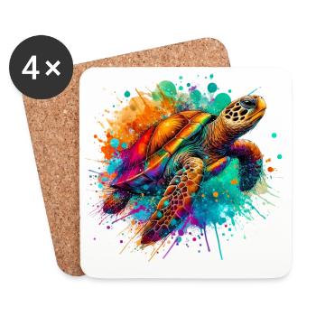 Turtle - Coasters (set of 4) - white - Front