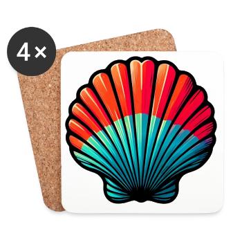 Shell - Coasters (set of 4) - white - Front