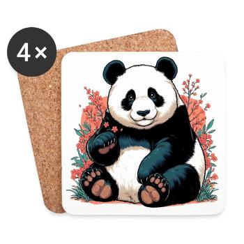 Panda - Coasters (set of 4) - white - Front