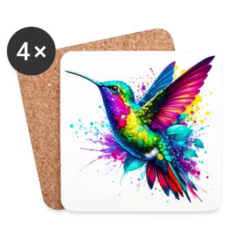 Hummingbird - Coasters (set of 4) - white - Front