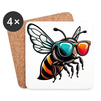 Bee - Coasters (set of 4) - white - Front