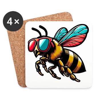 Bee - Coasters (set of 4) - white - Front