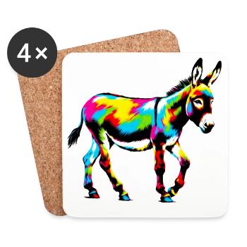 Donkey Mule - Coasters (set of 4) - white - Front