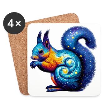 Squirrel - Coasters (set of 4) - white - Front