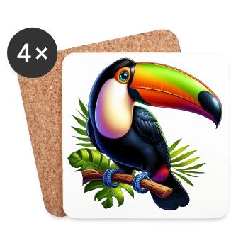 Toucan - Coasters (set of 4) - white - Front