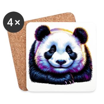 Panda - Untersetzer (4er-Set) - Weiß - Vorne