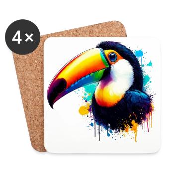 Toucan - Coasters (set of 4) - white - Front
