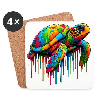 Turtle - Coasters (set of 4) - white - Front